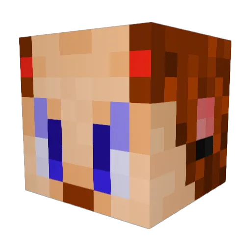 UnkoChris Minecraft avatar head, 3D render