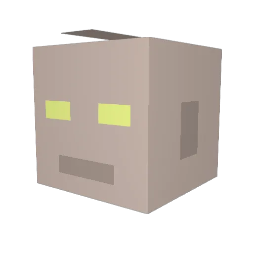 Unkoown_ Minecraft avatar head, 3D render