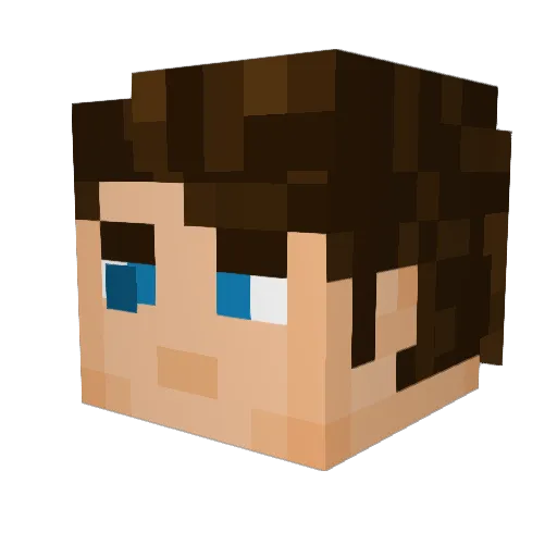 Unkown33 Minecraft avatar head, 3D render