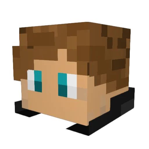 Unkown_Games Minecraft avatar head, 3D render