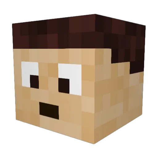 Unl1mited Minecraft avatar head, 3D render