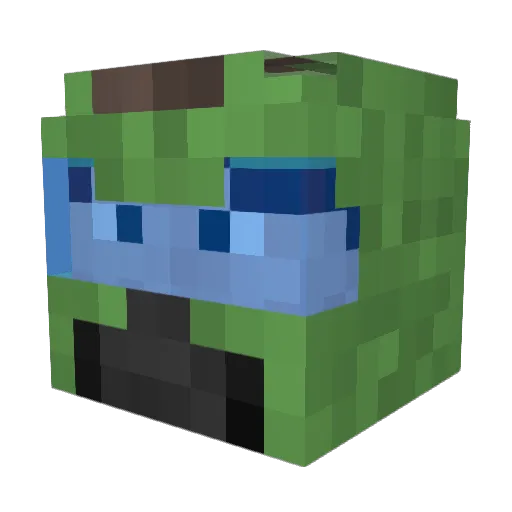 Unlahan Minecraft avatar head, 3D render