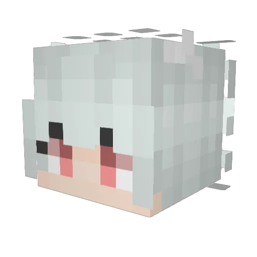 Unlc0k Minecraft avatar head, 3D render