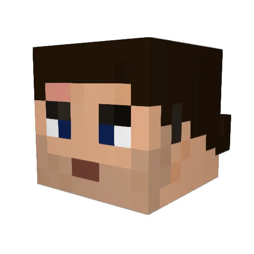 Unleash_gamer Minecraft avatar head, 3D render