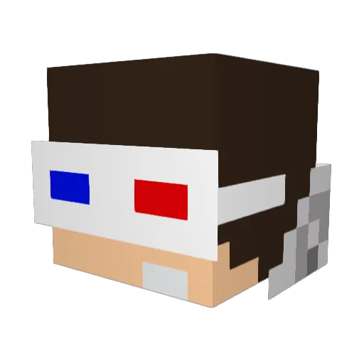 UnleashdaKraken Minecraft avatar head, 3D render