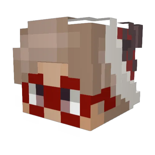 UnlegitCute Minecraft avatar head, 3D render