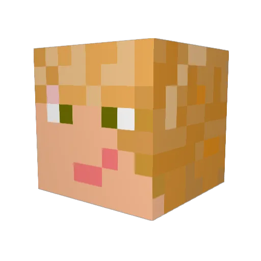 UnlegitFazon Minecraft avatar head, 3D render