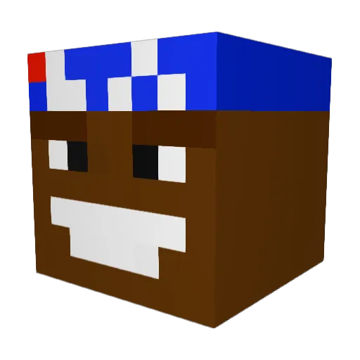 UnlegitKnxck Minecraft avatar head, 3D render