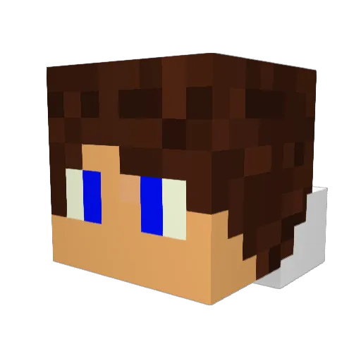 Unlegit_Momo Minecraft avatar head, 3D render