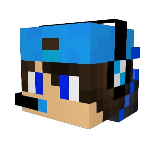 UnleqitKingg Minecraft avatar head, 3D render