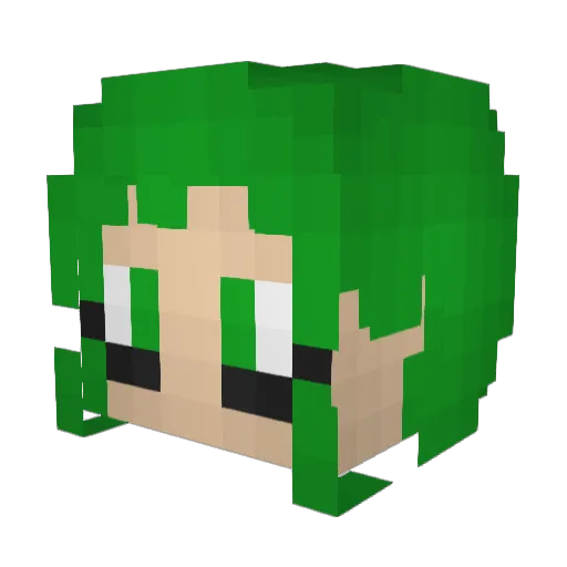 UnlessReal Minecraft avatar head, 3D render