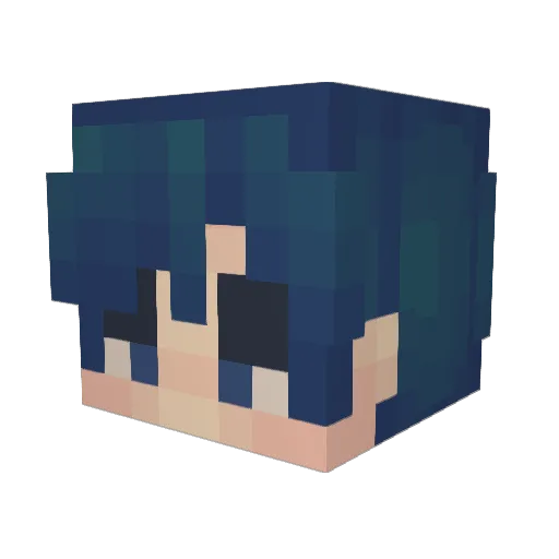 Unlim330 Minecraft avatar head, 3D render