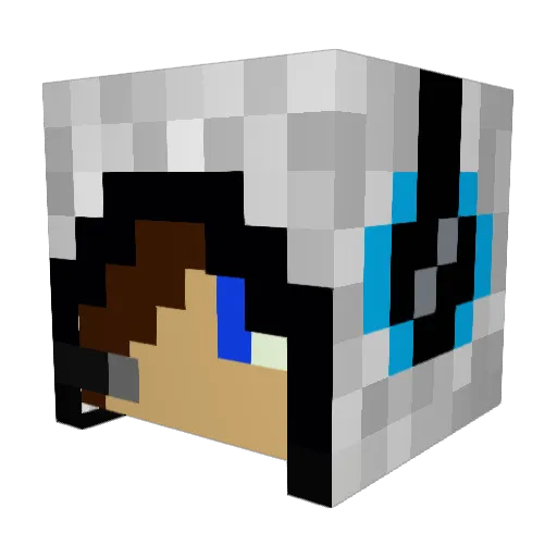 UnlimitedPork Minecraft avatar head, 3D render