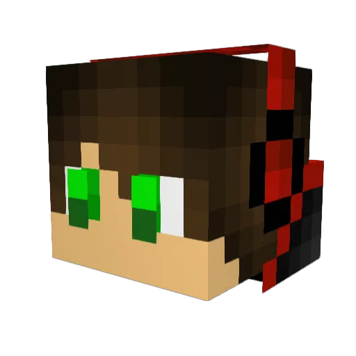 UnlimitedPower Minecraft avatar head, 3D render