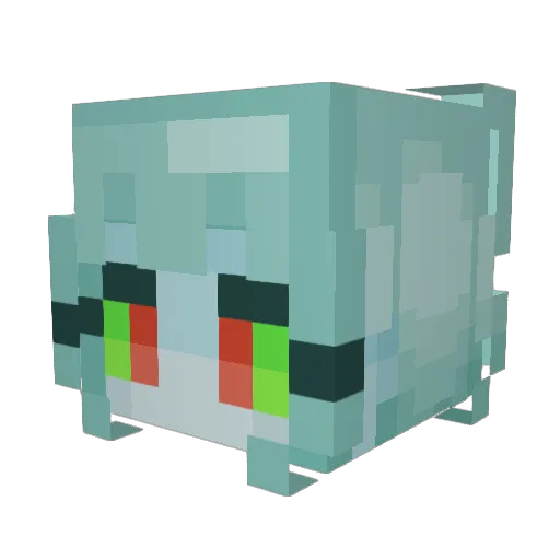 UnlinkedAcc Minecraft avatar head, 3D render