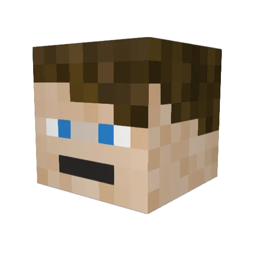 UnlistedBoy3 Minecraft avatar head, 3D render