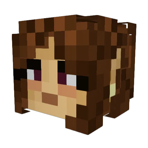 UnlivedLeaf Minecraft avatar head, 3D render