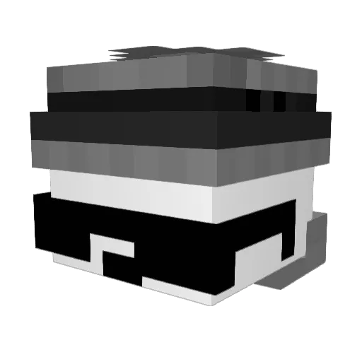 UnlockableDL Minecraft avatar head, 3D render