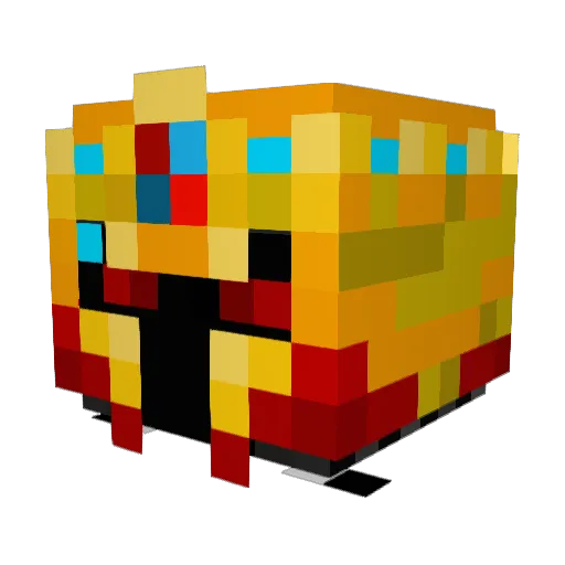 UnlockedYak Minecraft avatar head, 3D render