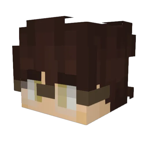 Unluck_e Minecraft avatar head, 3D render