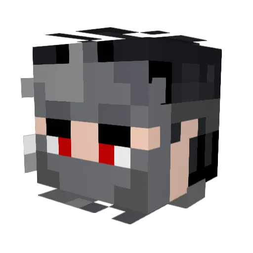 Unlucky101 Minecraft avatar head, 3D render