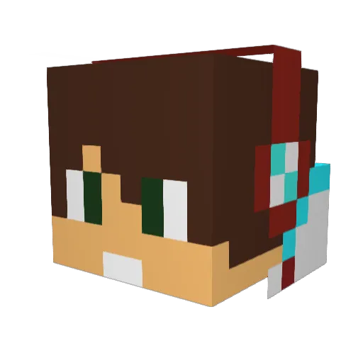 Unlucky69 Minecraft avatar head, 3D render