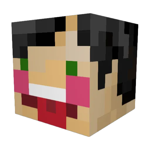 UnluckyNut18 Minecraft avatar head, 3D render