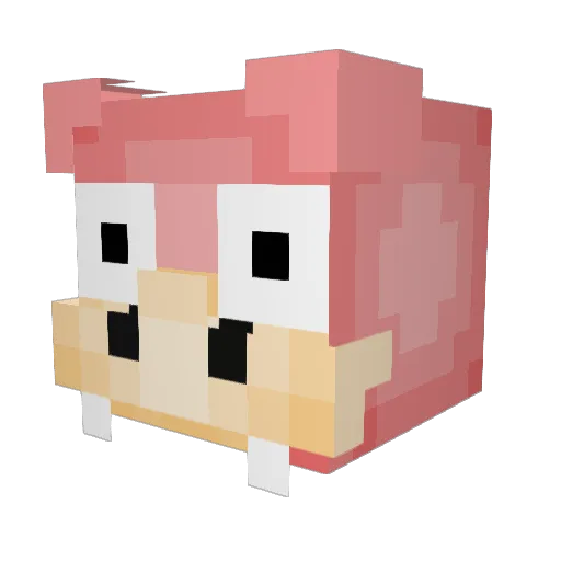 UnluckyShoe Minecraft avatar head, 3D render