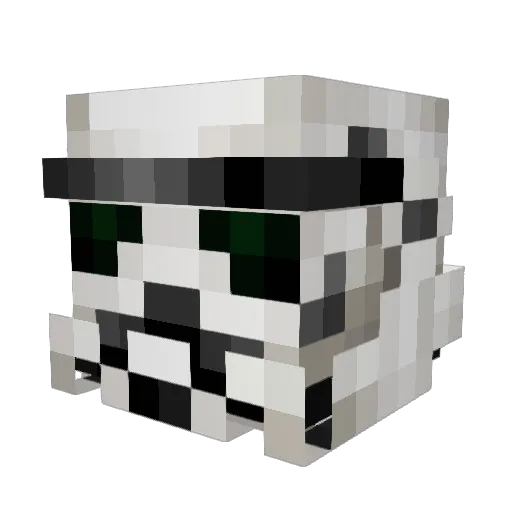 UnluckyStudio Minecraft avatar head, 3D render