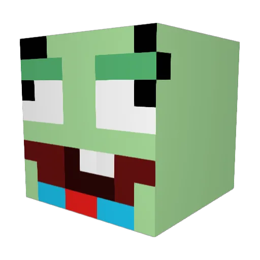 Unlucky_T Minecraft avatar head, 3D render