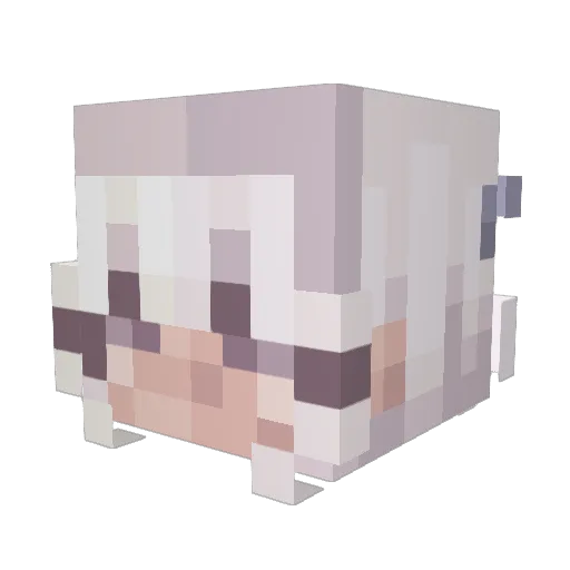Unmaskedesigner Minecraft avatar head, 3D render