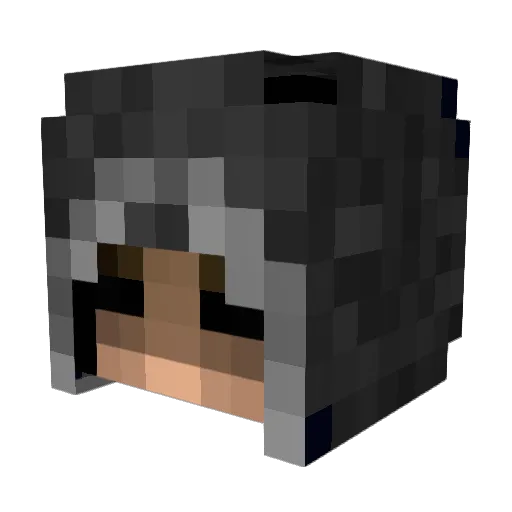UnmovedAutomaton Minecraft avatar head, 3D render