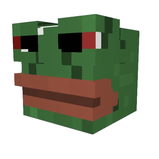 Unmute7m Minecraft avatar head, 3D render