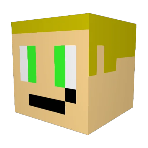 Unnar123 Minecraft avatar head, 3D render