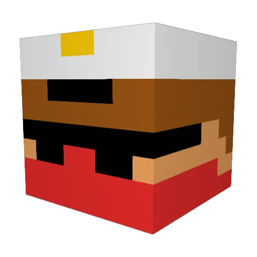 Unninja_x Minecraft avatar head, 3D render