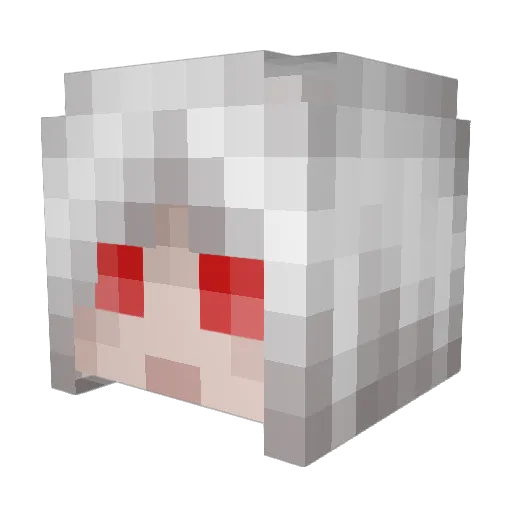 Unntak Minecraft avatar head, 3D render