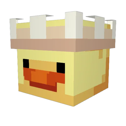 UnoFlip Minecraft avatar head, 3D render