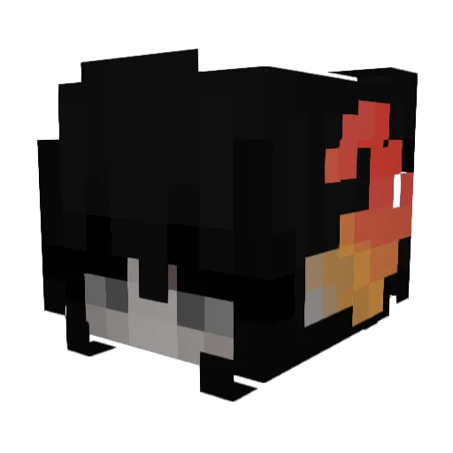 UnoReverse Minecraft avatar head, 3D render
