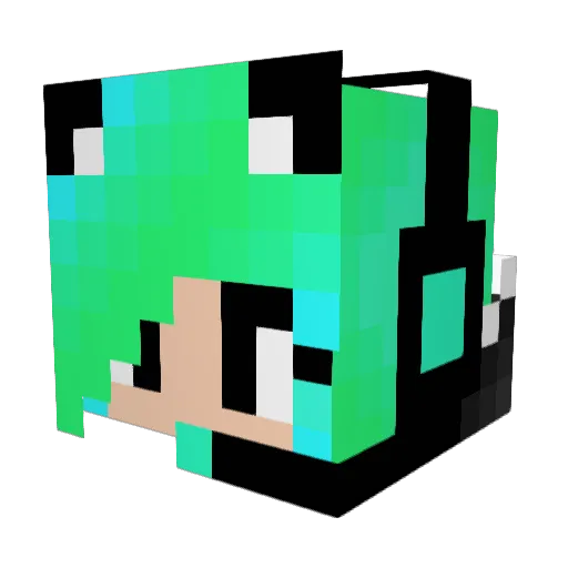 UnoZero Minecraft avatar head, 3D render