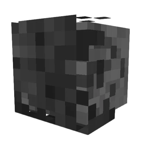 UnofficialApple Minecraft avatar head, 3D render