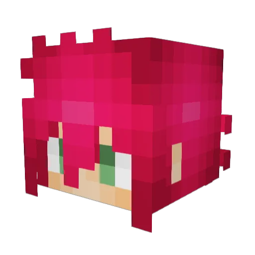 Unoojo Minecraft avatar head, 3D render