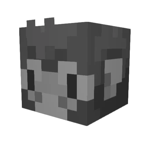Unoooos Minecraft avatar head, 3D render