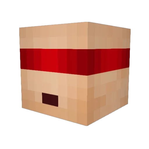 Unothebull Minecraft avatar head, 3D render