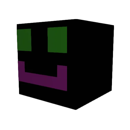 Unow0 Minecraft avatar head, 3D render