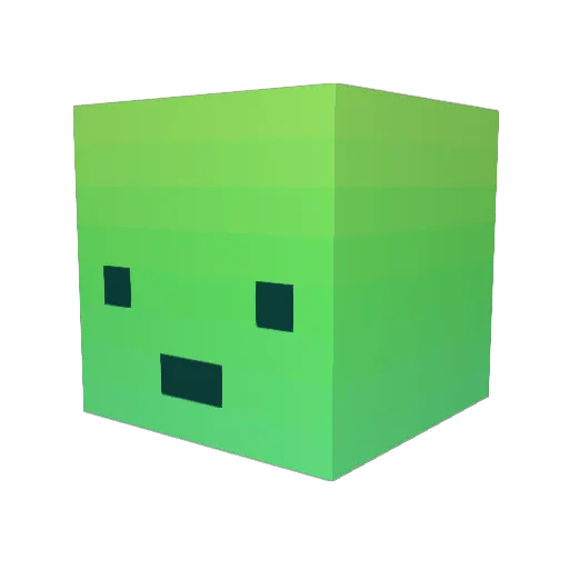 Unpacker Minecraft avatar head, 3D render