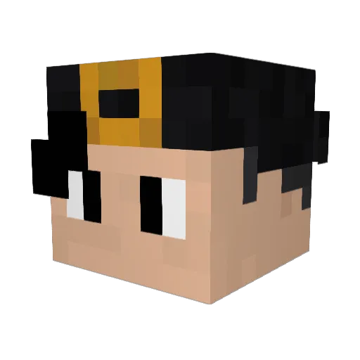 UnperfectGamer Minecraft avatar head, 3D render
