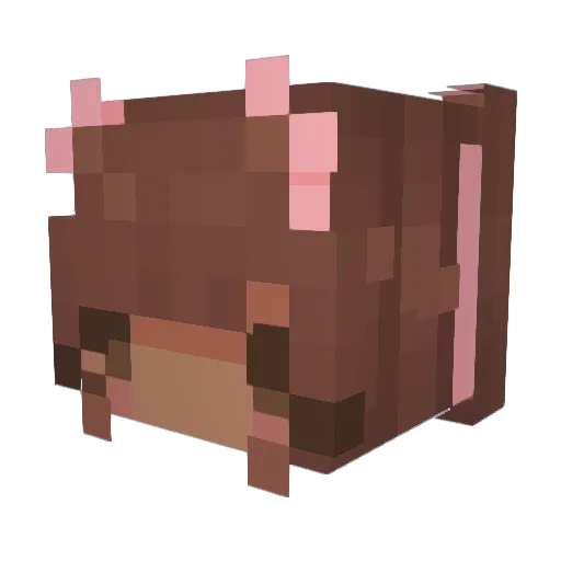 UnpleasantL Minecraft avatar head, 3D render