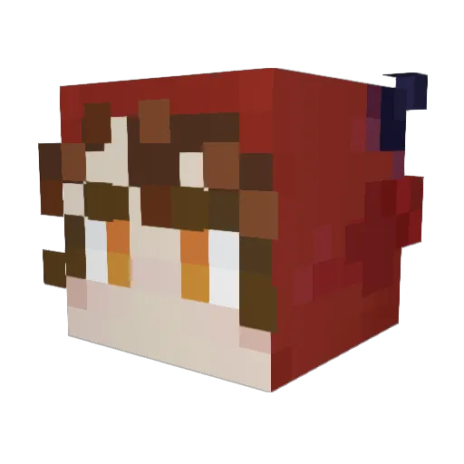 UnpureOxygen Minecraft avatar head, 3D render