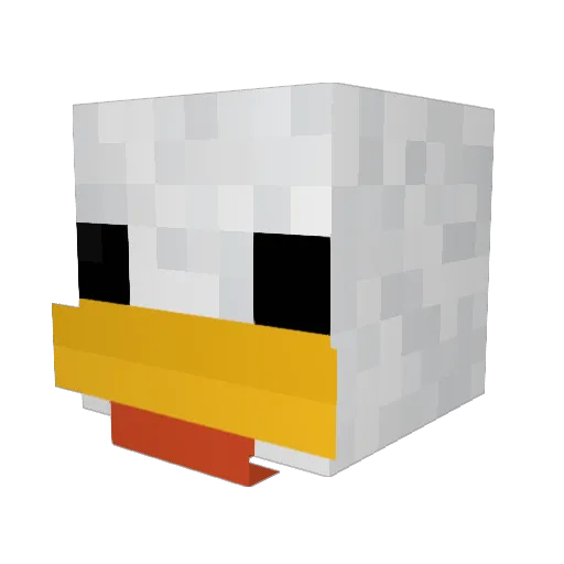 UnqualifiedGoose Minecraft avatar head, 3D render