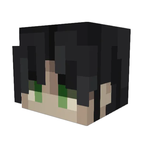 UnraisedPiano5 Minecraft avatar head, 3D render
